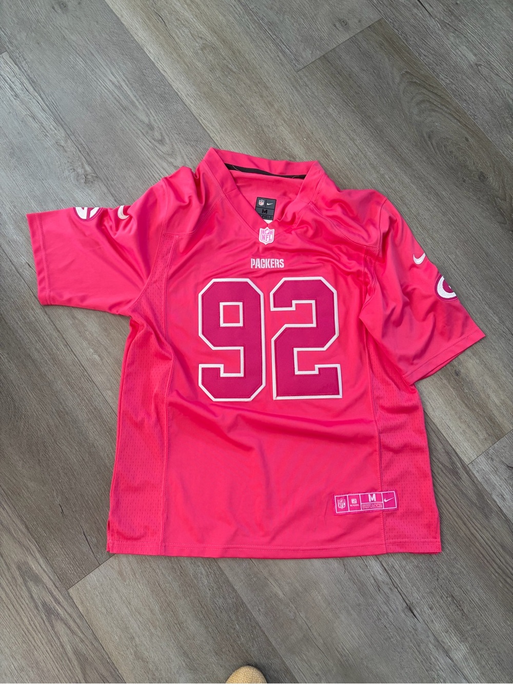 NFL Pink Packers #92 Women's Jersey